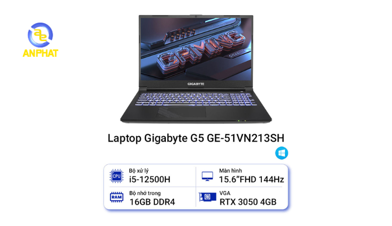 G5 GE-51VN213SH là chiếc laptop được sản xuất từ thương hiệu Gigabyte sử dụng core i5, sử dụng pin liền và có 2 khe cắm SSD dễ dàng nâng cấp dung lượng lưu trữ khi cần thiết 
