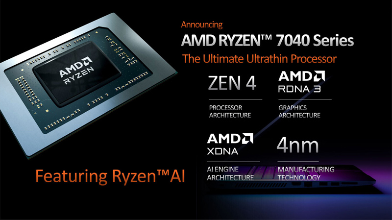 Ryzen AI sẽ xuất hiện trên AMD Ryzen 7040 và AMD Ryzen 8040 series
