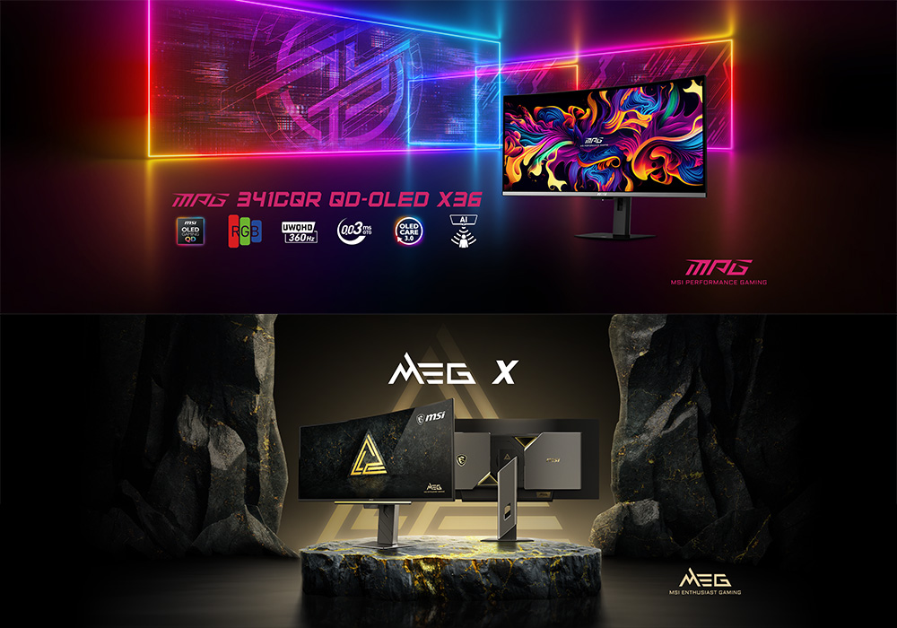 Xem trọn mọi chi tiết, chiến thắng mọi cuộc chơi với MEG X và MPG 341CQR QD-OLED X36