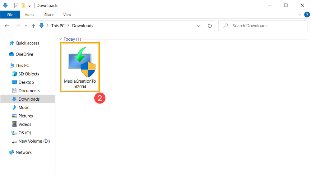 Mở Windows 10 installation media ở thư mục đã cài đặt