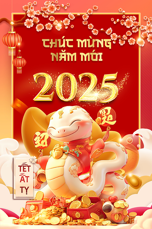 Chúc mừng năm mới 2025, Xin mời tải về bộ ảnh Lịch Vạn Niên Ất Tỵ phong cách Kawaii Cutie
