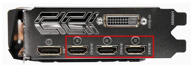 Cổng HDMI trên card màn hình hỗ trợ 2K