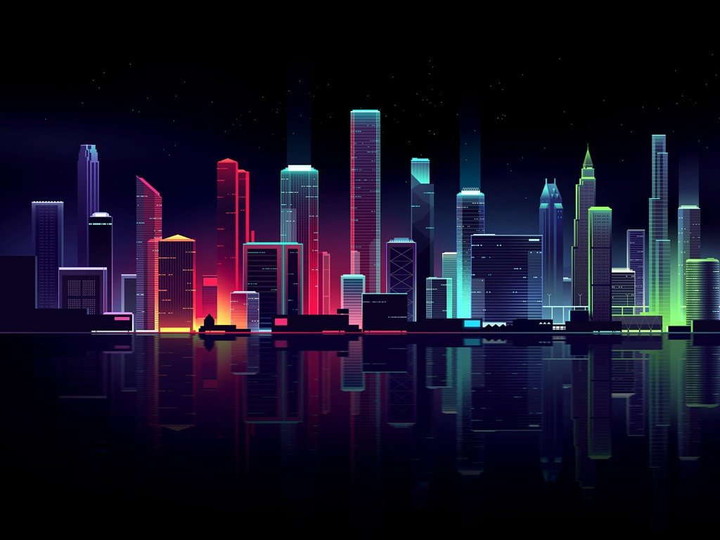 Bộ ảnh nền Neon Lights huyền ảo cực đẹp giúp màn hình desktop ấn ...