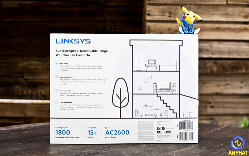 Linksys EA8100 Max-Stream AC2600 MU-MIMO Gigabit WiFi Router - ANPHATPC.COM.VN