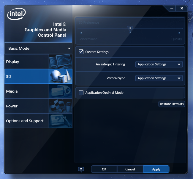 Tùy chỉnh thiết lập chung (Custom Settings)