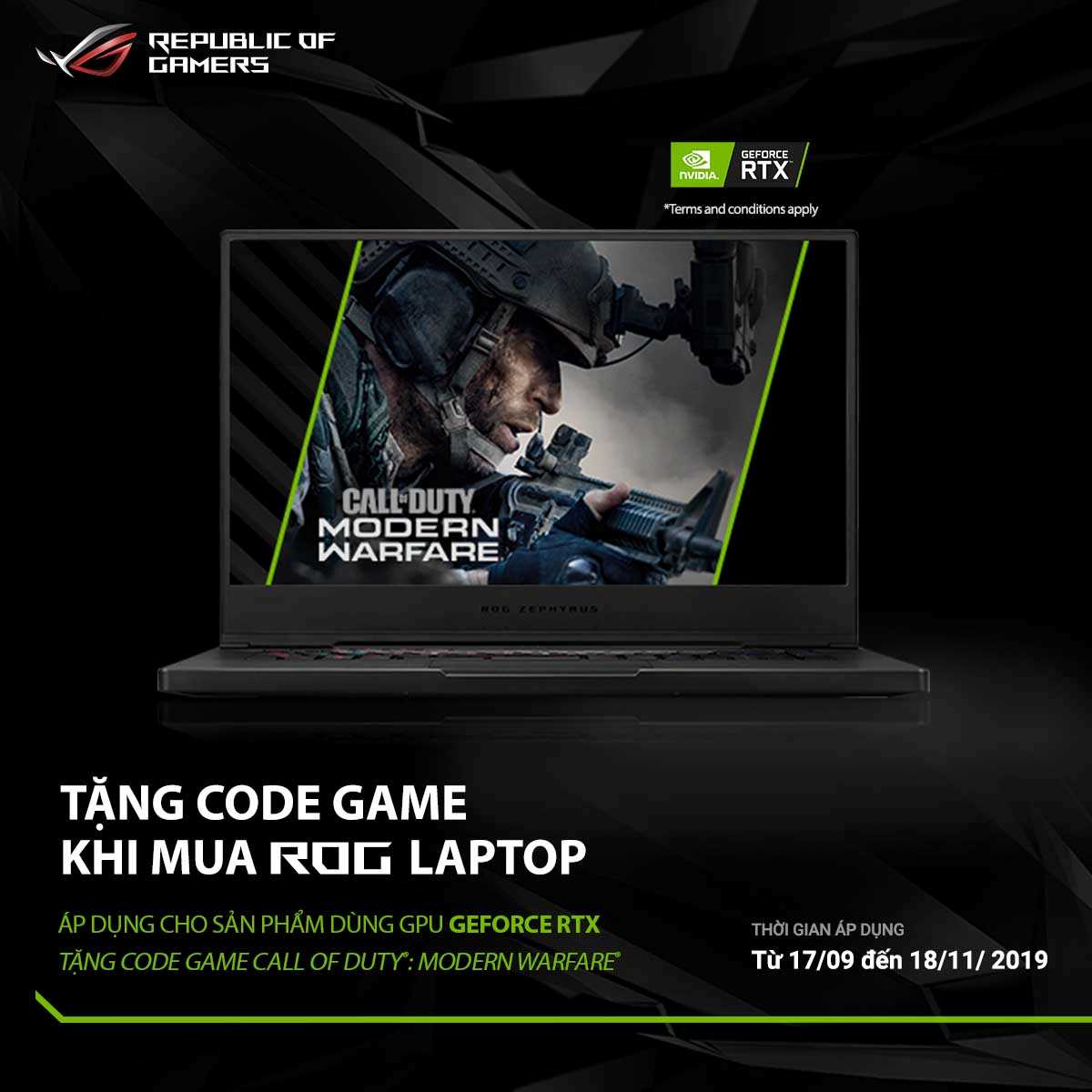 Hướng dẫn nhận code game COD Modern Warfare cho laptop Asus ROG